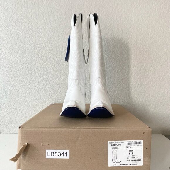 Lane MEGAN MORONEY Smokeshow Womens Cowboy Boots 8.5 White Western Cowgirl Tall - Picture 10 of 11